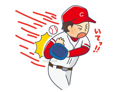 野村祐輔直撃のイラスト